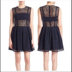 Prose & Poetry Star Geo-Navy Mini Dress - Lg - NWT